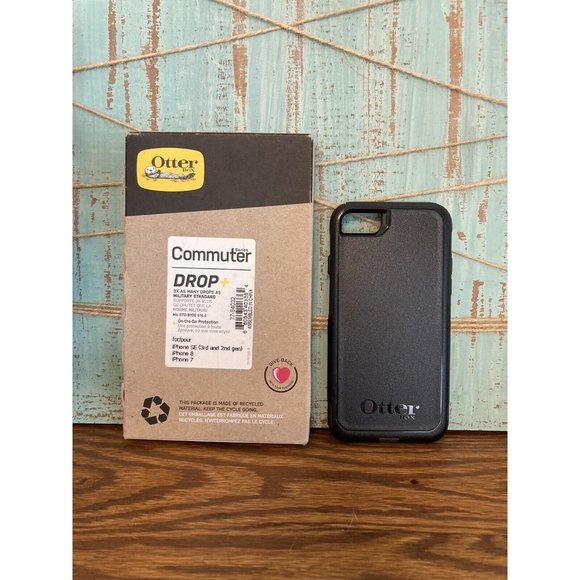 OPEN BOX OtterBox Commuter Series Case for Apple iPhone SE 2nd Gen & 8/7 - Black - Picture 1 of 6